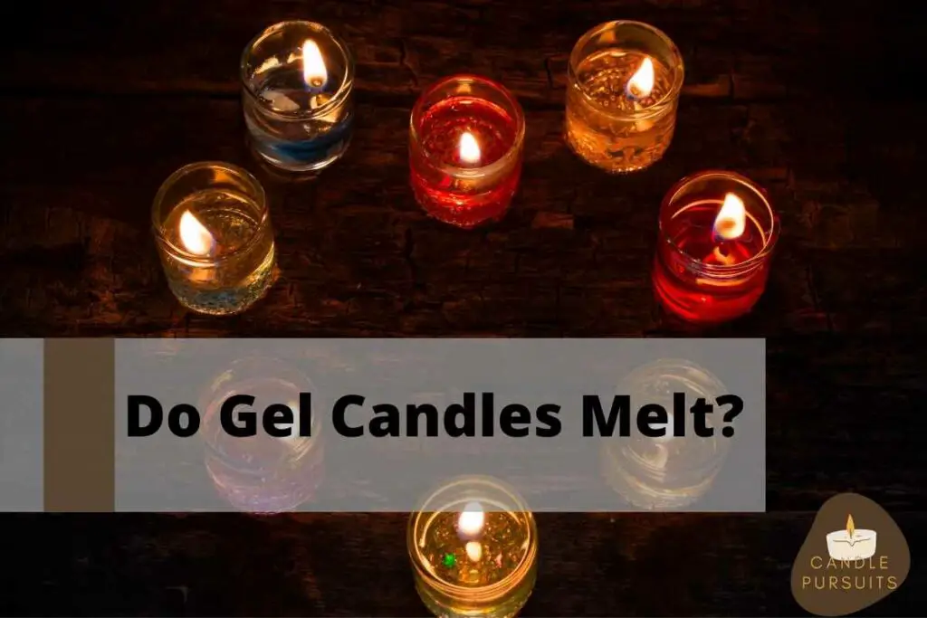 Melted gel candles