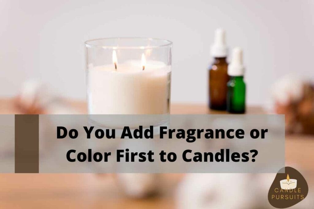 adding fragrance and color to candle